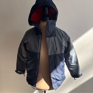Place Navy and Gray Puffer Jacket with Hood